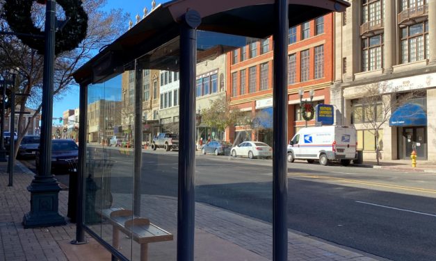 Downtown Bus Stops Popping Up