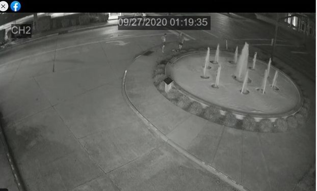 Riverview Theater Fountain Damaged